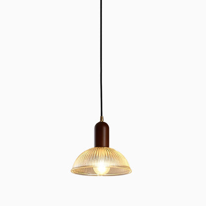 Suspension en Verre et Bois – Luminaire Nordique
