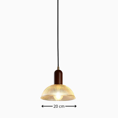 Suspension en Verre et Bois – Luminaire Nordique