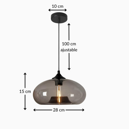 Suspension en verre soufflé style loft