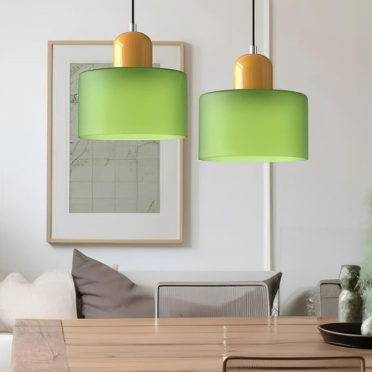 Suspension en verre vintage coloré