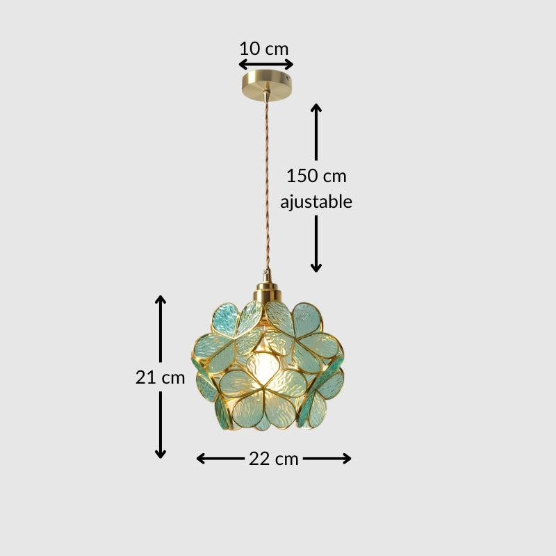 Suspension fleur en verre – Élégance et douceur