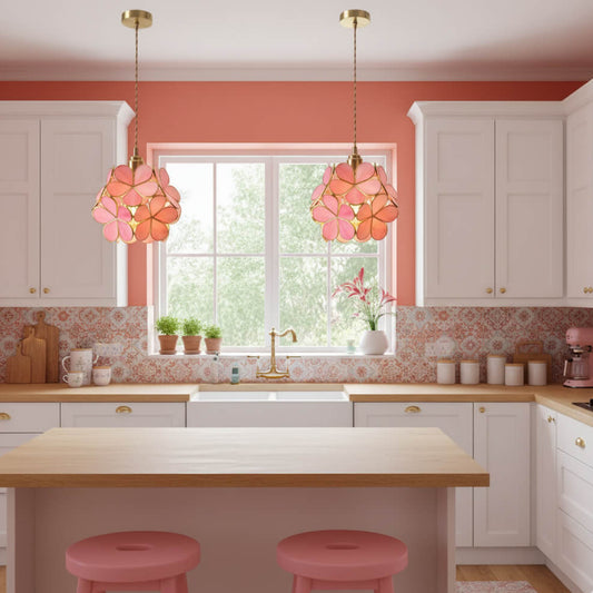 Suspension fleur en verre – Élégance et douceur