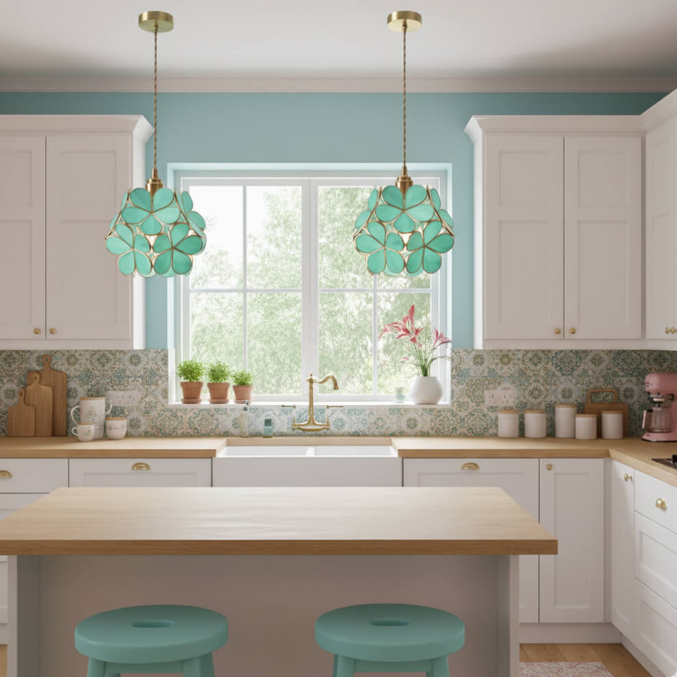 Suspension fleur en verre – Élégance et douceur