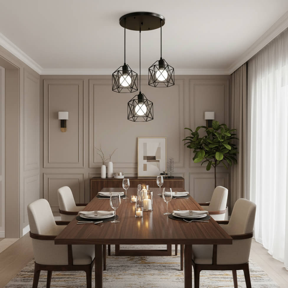 Suspension industrielle cage métallique