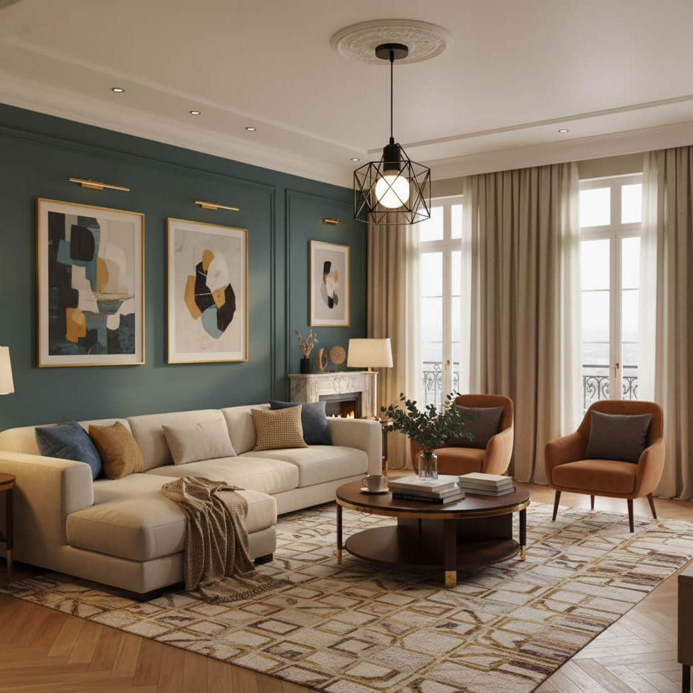 Suspension industrielle cage métallique