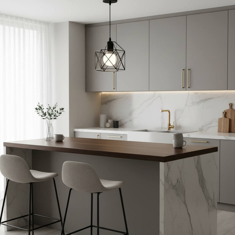 Suspension industrielle cage métallique