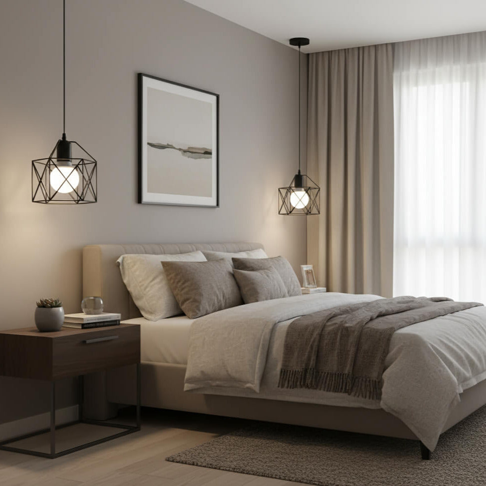 Suspension industrielle cage métallique