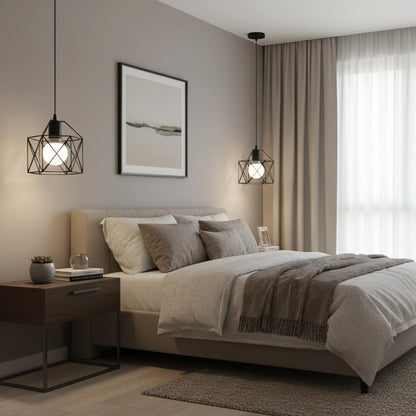 Suspension industrielle cage métallique