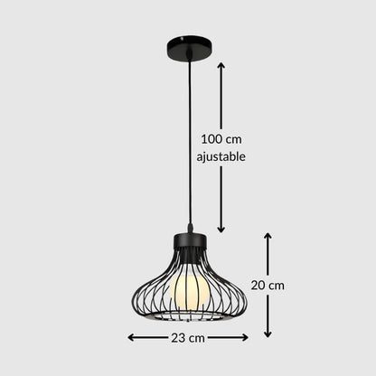 Suspension industrielle métal rétro