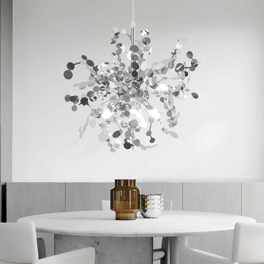 Suspension LED inox dorée ou argentée – Design moderne et raffiné