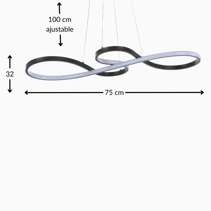 Suspension LED moderne – Intensité et température réglables avec télécommande