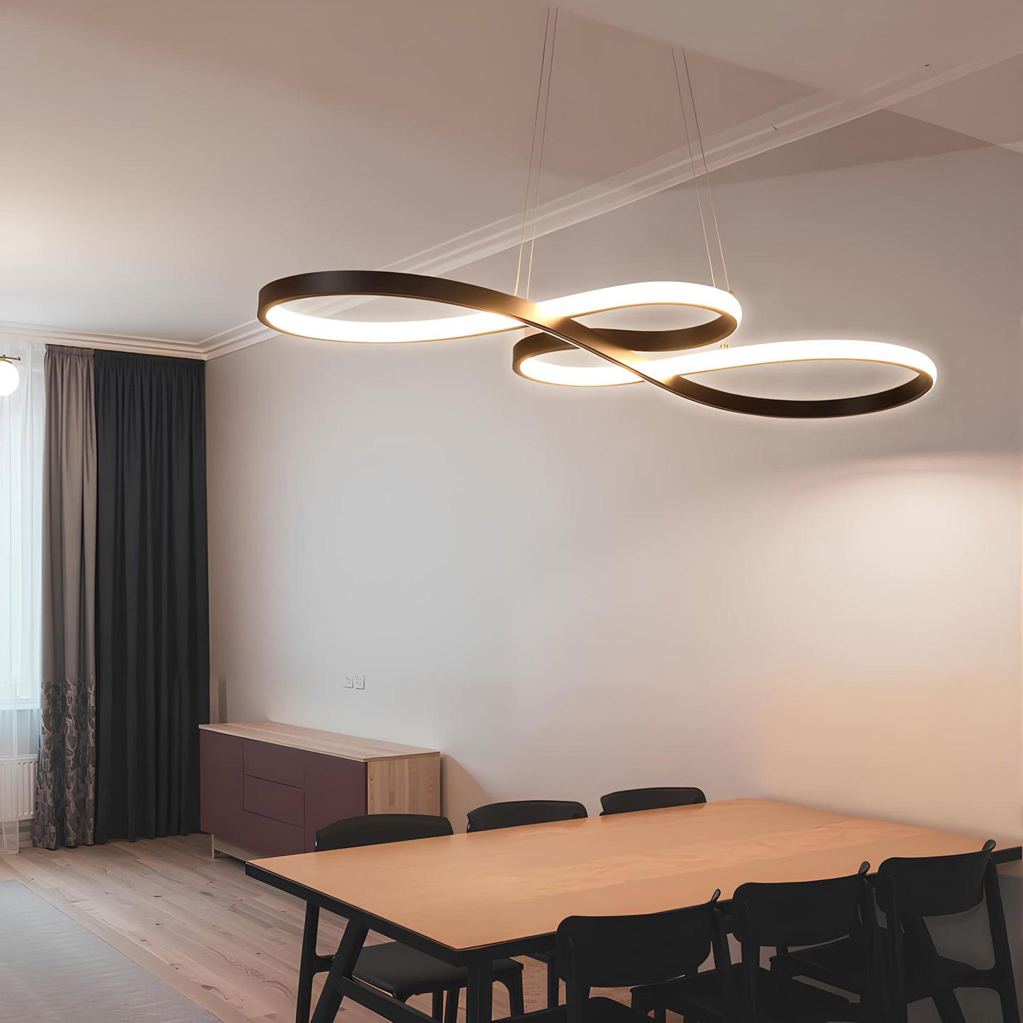 Suspension LED moderne – Intensité et température réglables avec télécommande