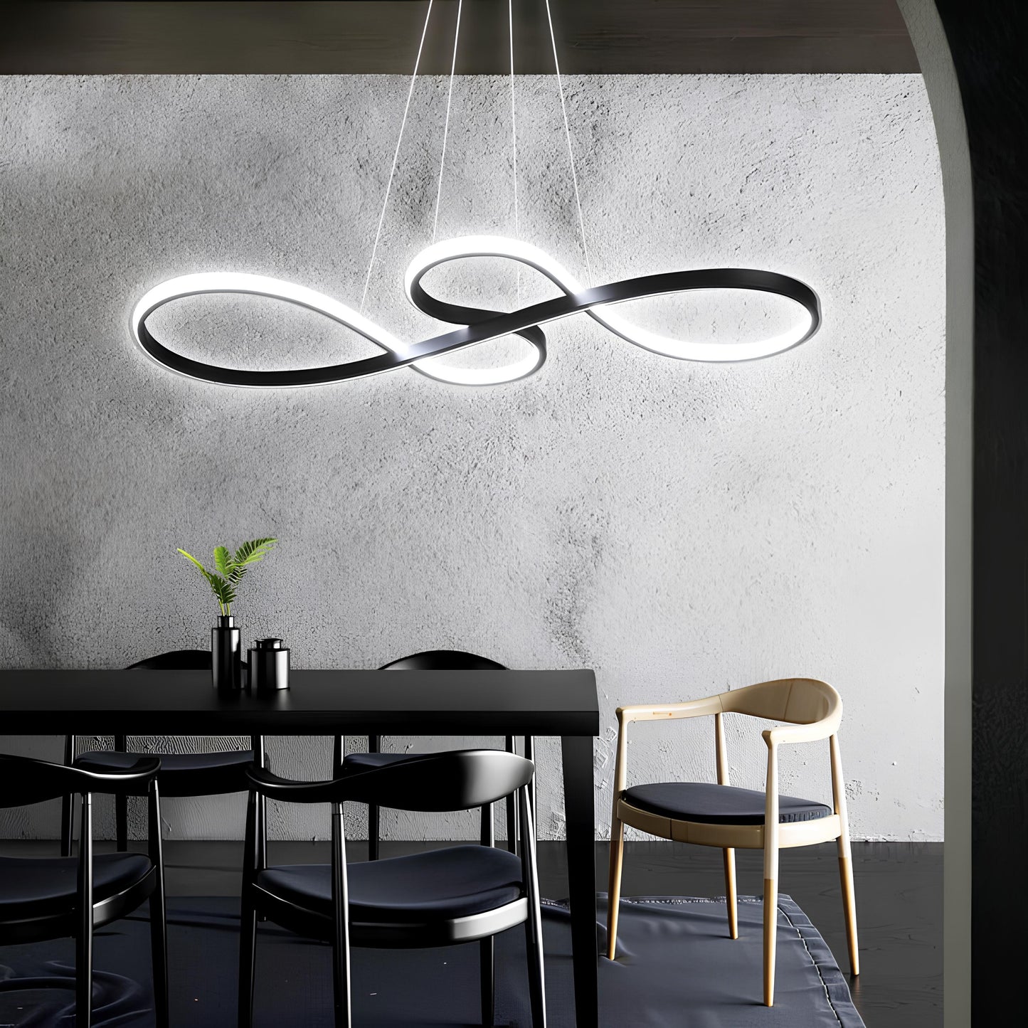 Suspension LED moderne – Intensité et température réglables avec télécommande