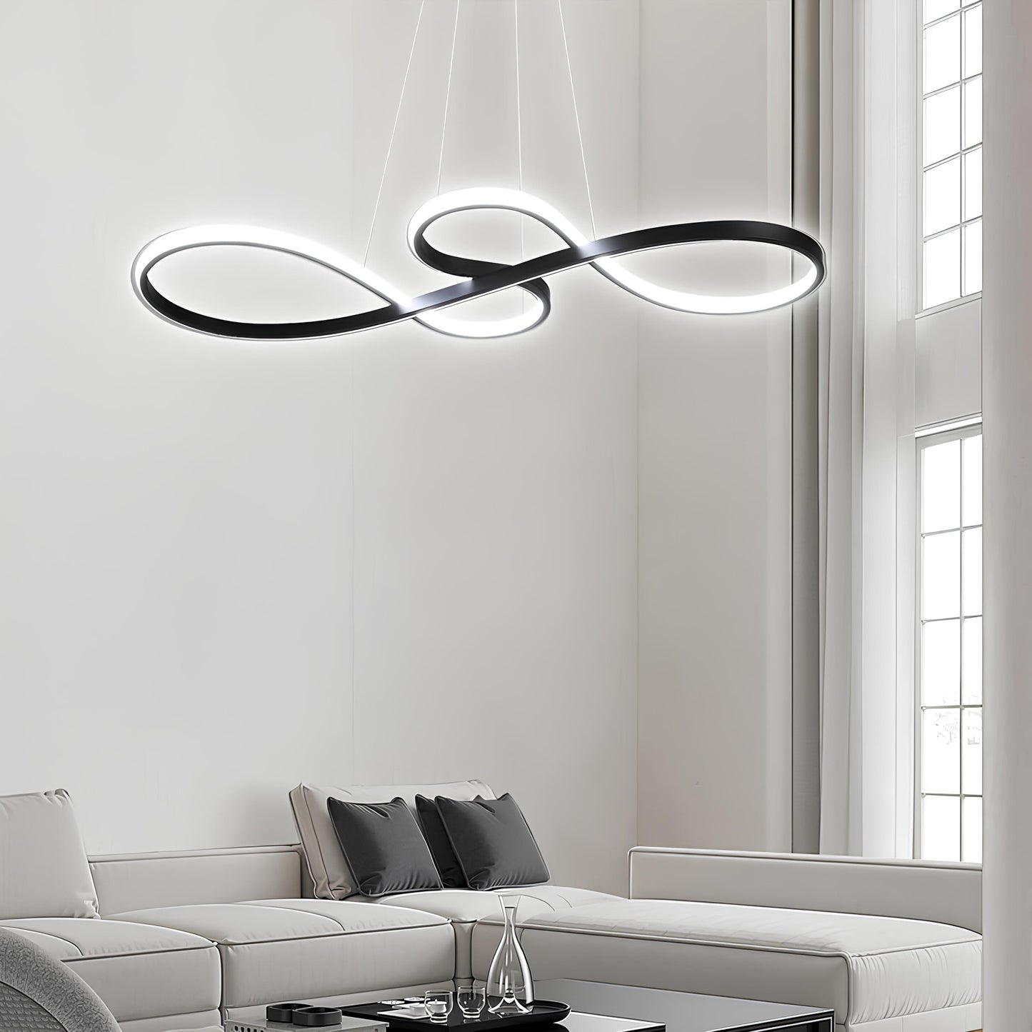 Suspension LED moderne – Intensité et température réglables avec télécommande