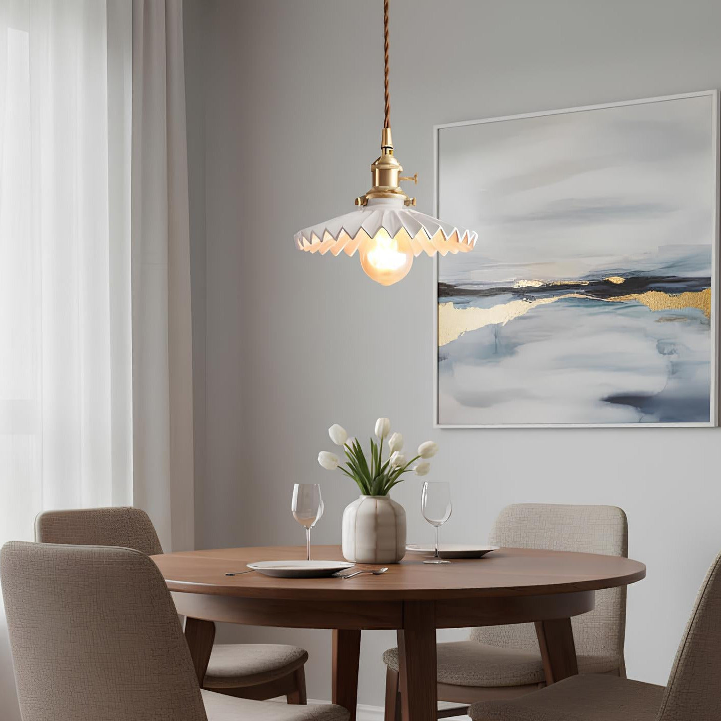 Suspension design rétro– Style minimaliste et raffiné