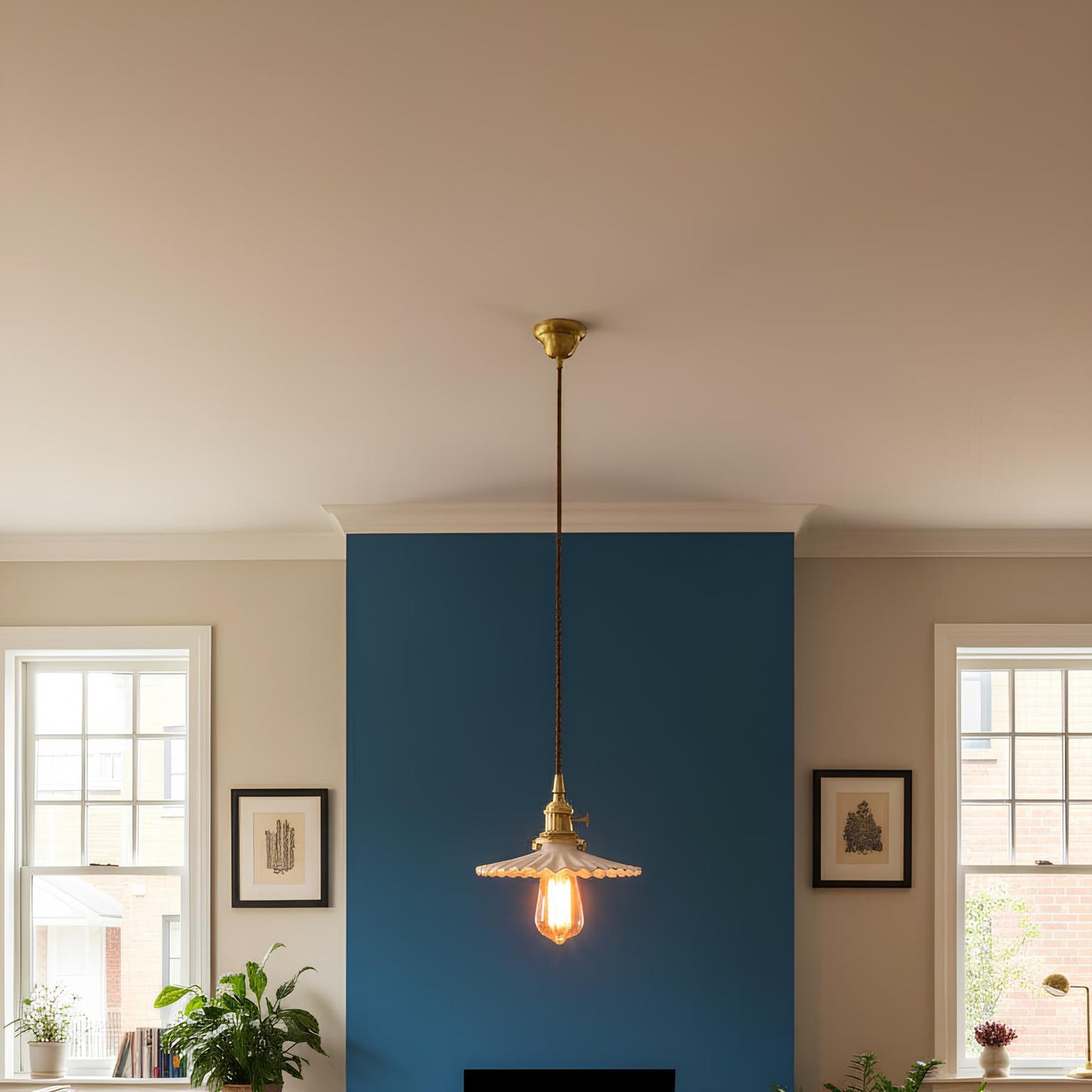 Suspension design rétro– Style minimaliste et raffiné