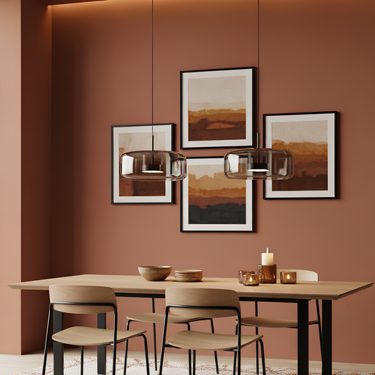 Suspension nordique en verre – Luminaire moderne