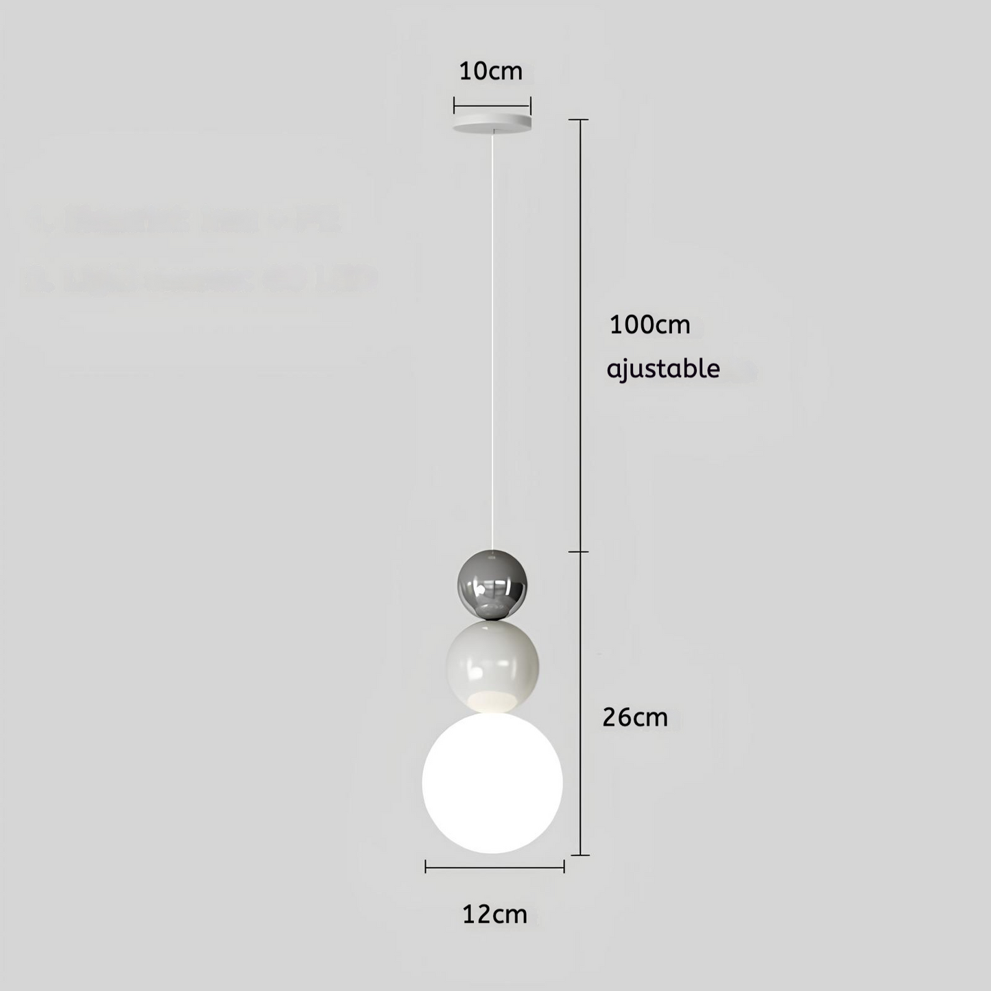 Suspension LED design nordique – Esprit Cream Style