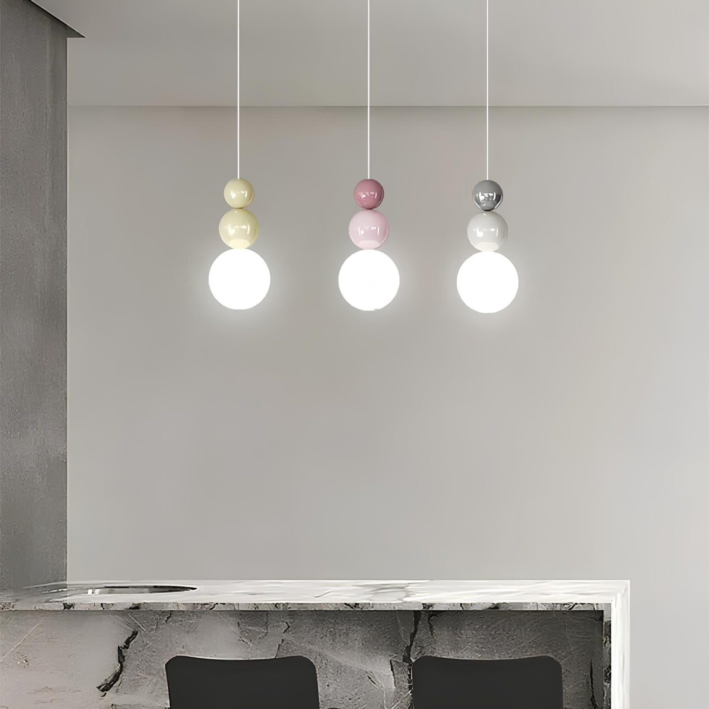 Suspension LED design nordique – Esprit Cream Style