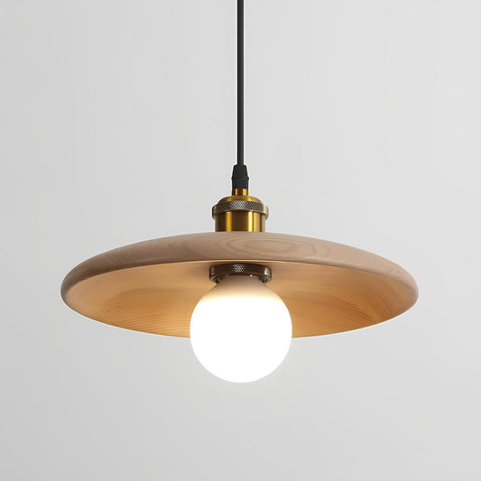 Suspension luminaire en bois