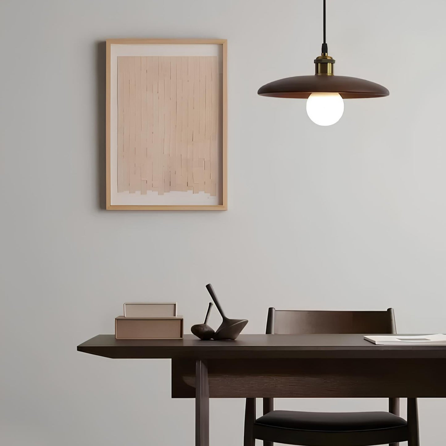 Suspension luminaire en bois