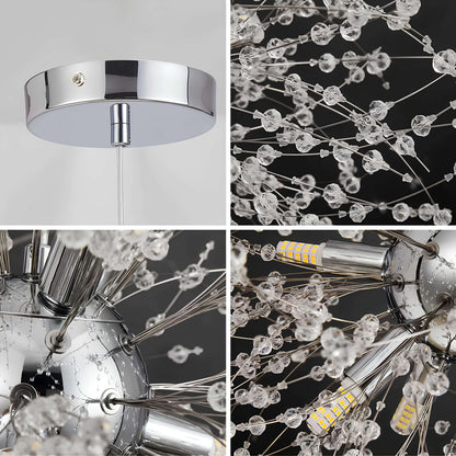 Suspension moderne effet pissenlit – design floral lumineux