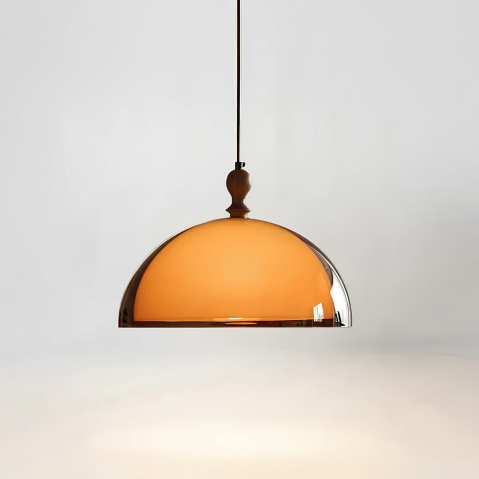 Suspension moderne en bois et acrylique