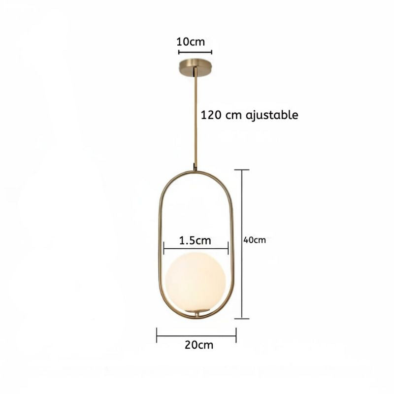 Suspension moderne en verre blanc et laiton – Élégance minimaliste