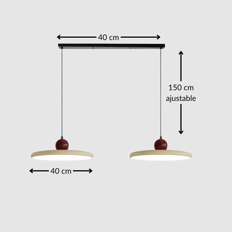 Suspension moderne style Art Déco – 2 luminaires alignés