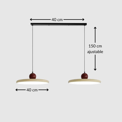 Suspension moderne style Art Déco – 2 luminaires alignés