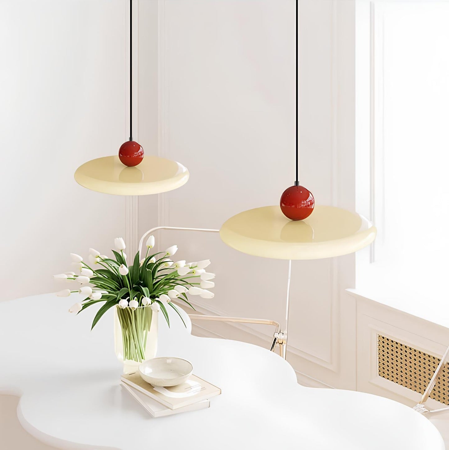 Suspension moderne style Art Déco – 2 luminaires alignés