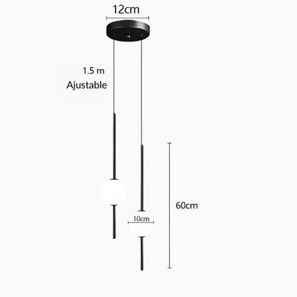 Suspension noir ou doré