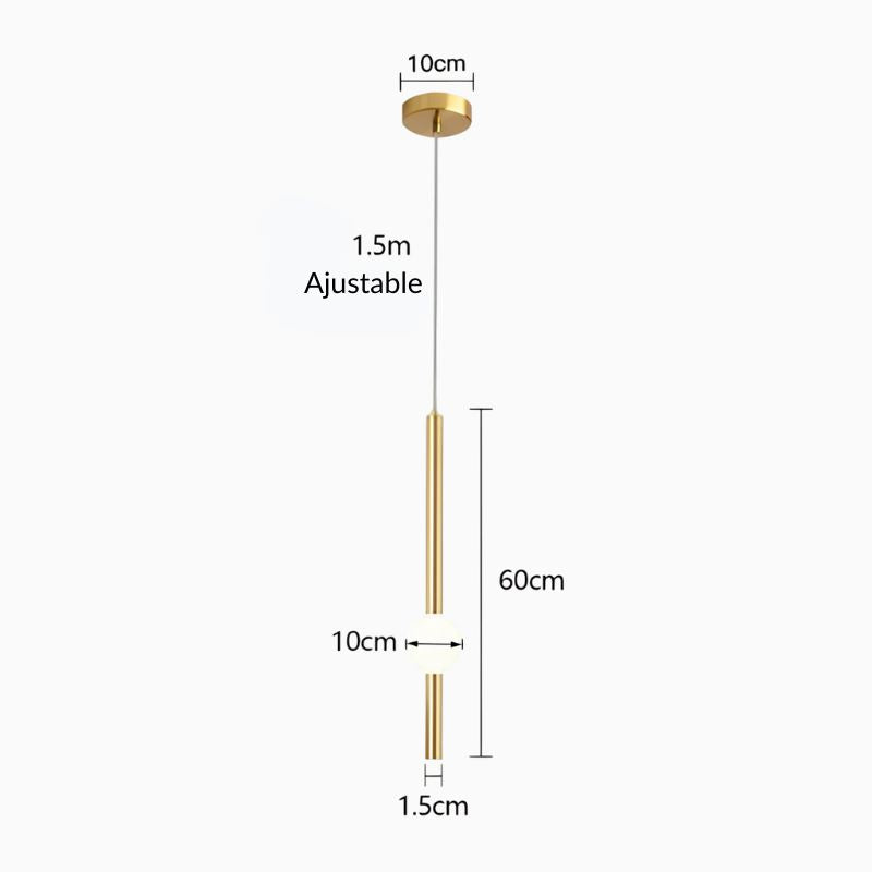 Suspension noir ou doré