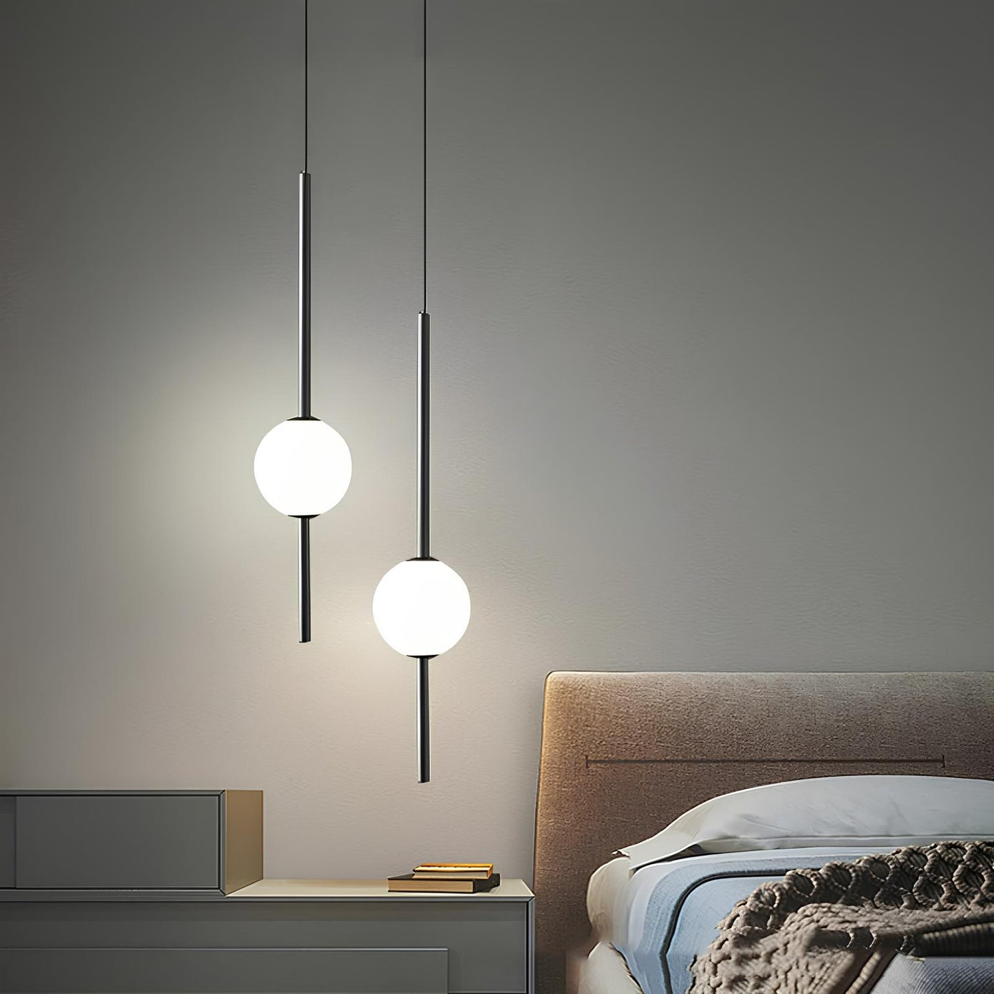 Suspension noir ou doré