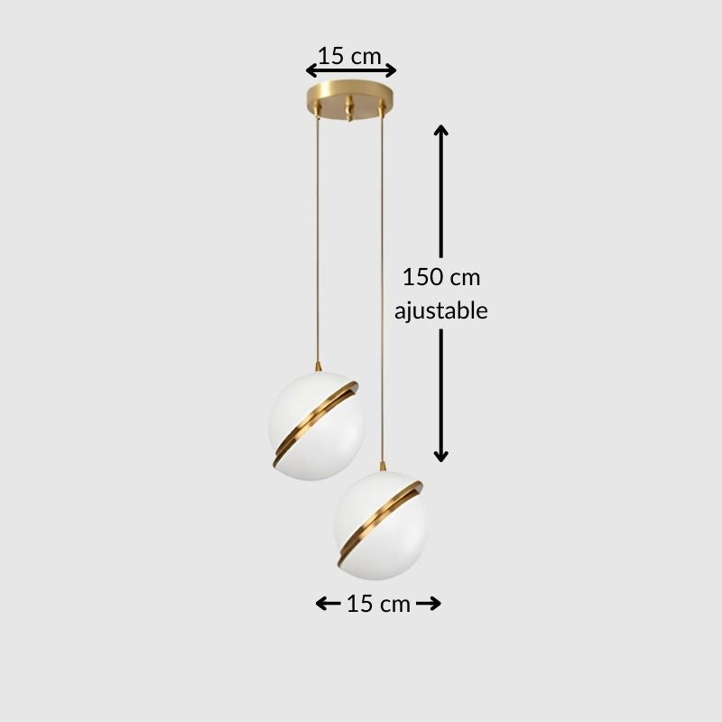 Suspension nordique à bulles blanches – Design moderne et raffiné