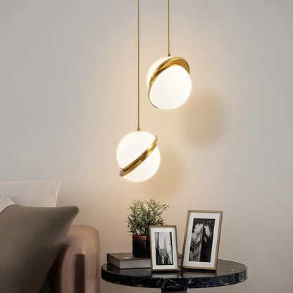 Suspension nordique à bulles blanches – Design moderne et raffiné