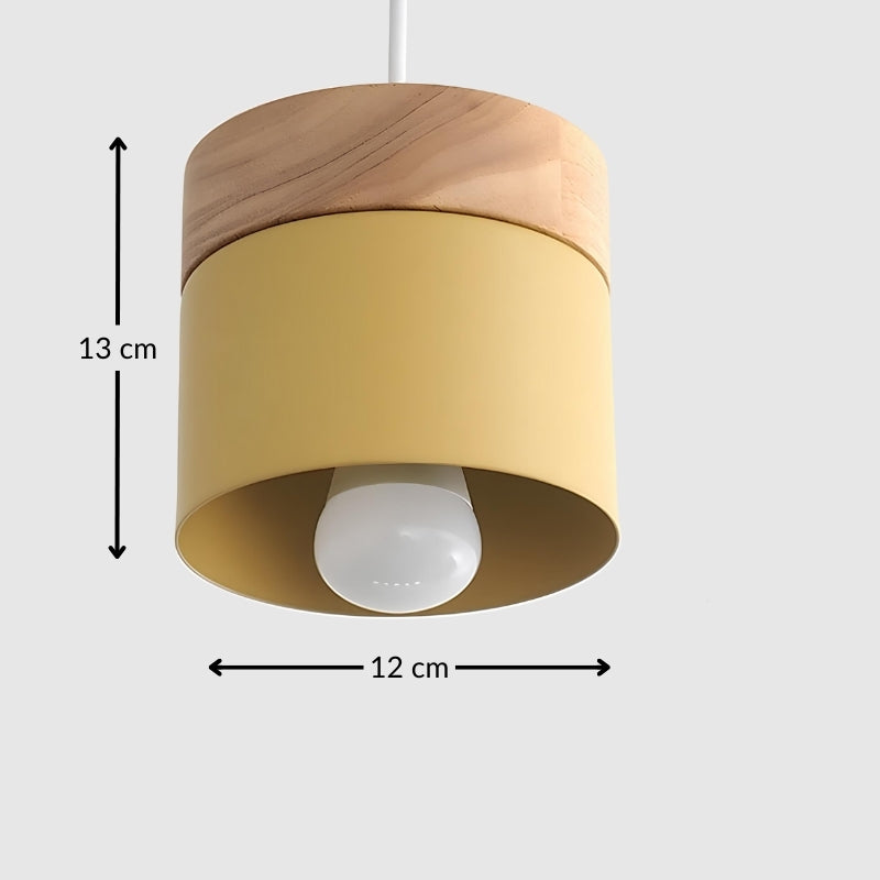 Suspension nordique en bois et couleurs pastel – Design scandinave moderne