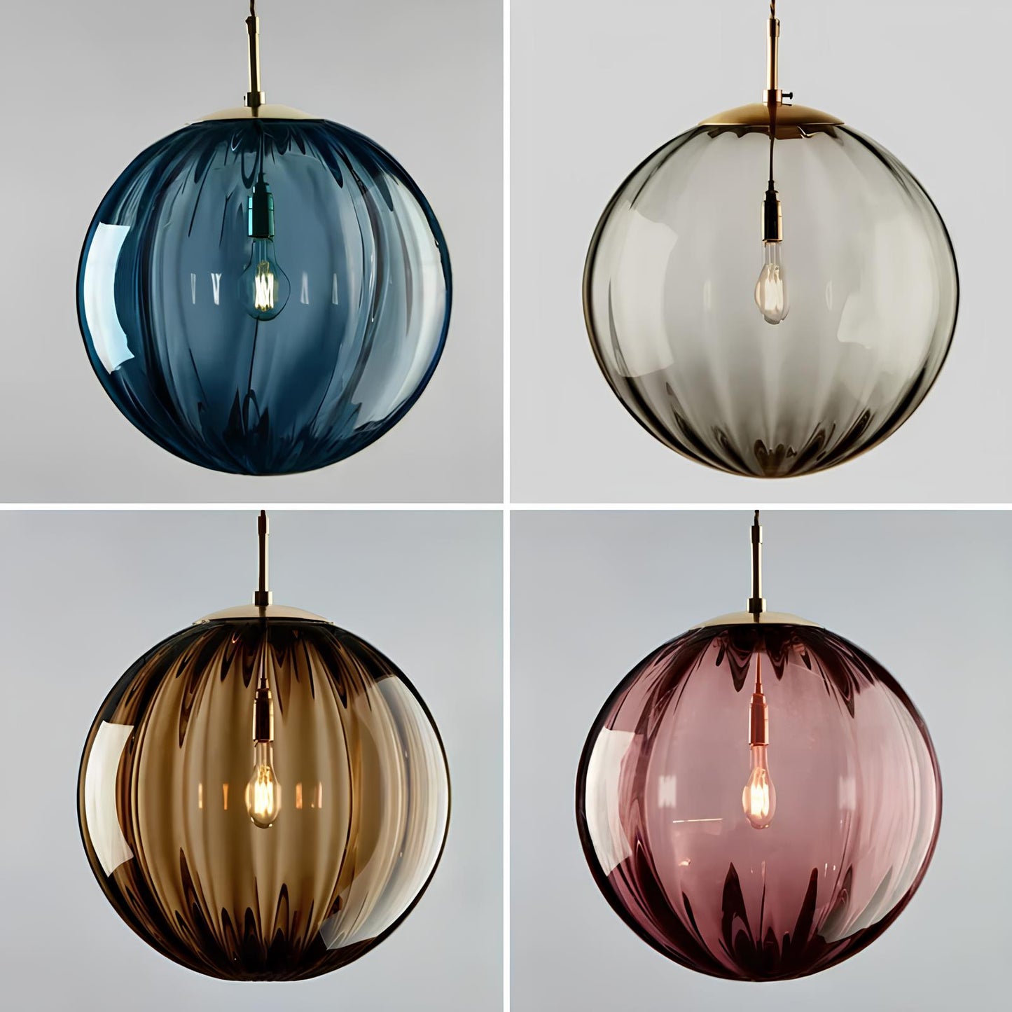 Suspension nordique en verre – Design moderne et coloré