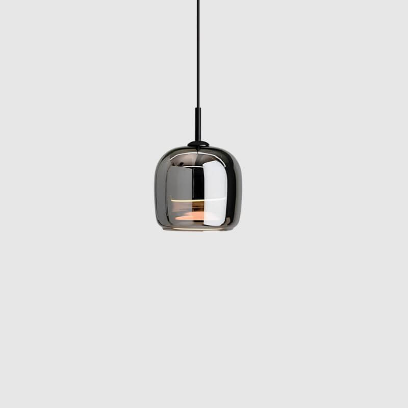Suspension nordique en verre gris – Minimalisme et élégance contemporaine