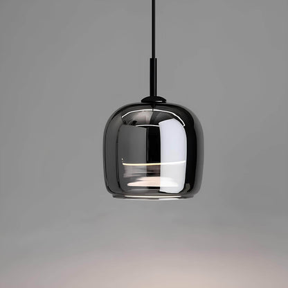Suspension nordique en verre gris – Minimalisme et élégance contemporaine