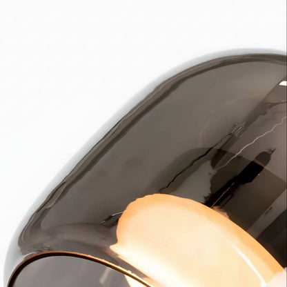 Suspension nordique en verre gris – Minimalisme et élégance contemporaine