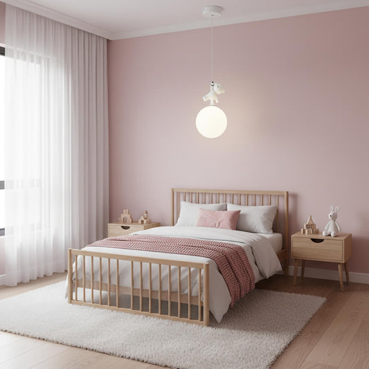 Suspension ourson blanc – Lampe décorative pour chambre d’enfant