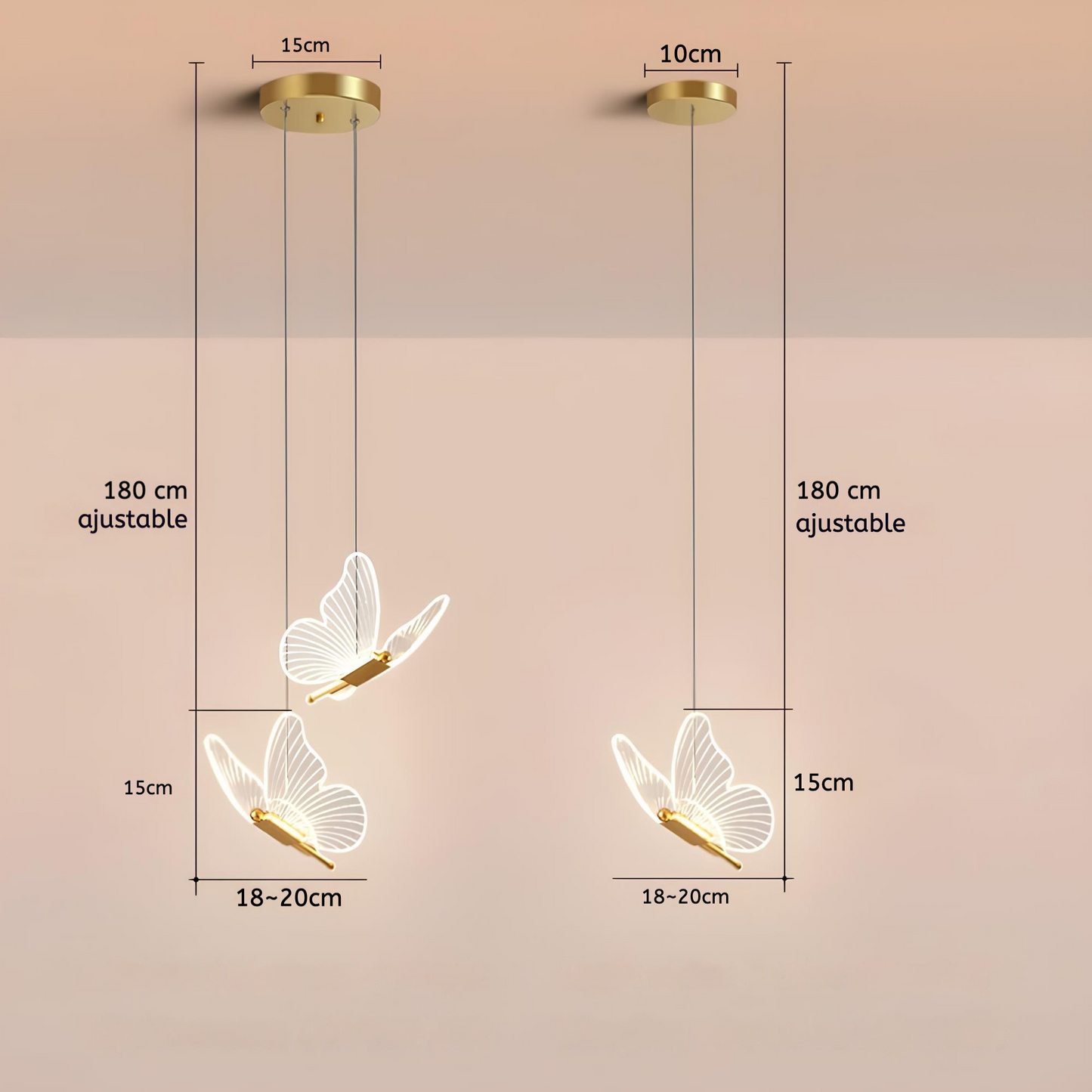 Suspension papillon moderne – Luminaire décoratif