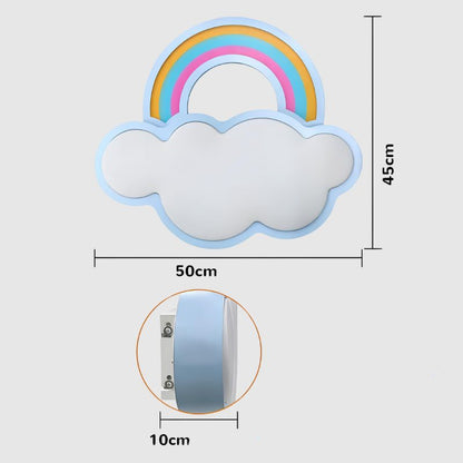 Suspension plafond enfant – Nuage et arc-en-ciel décoratif