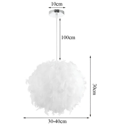 Suspension plume blanche – Luminaire moderne et chaleureux