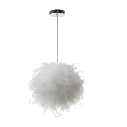 Suspension plume blanche – Luminaire moderne et chaleureux