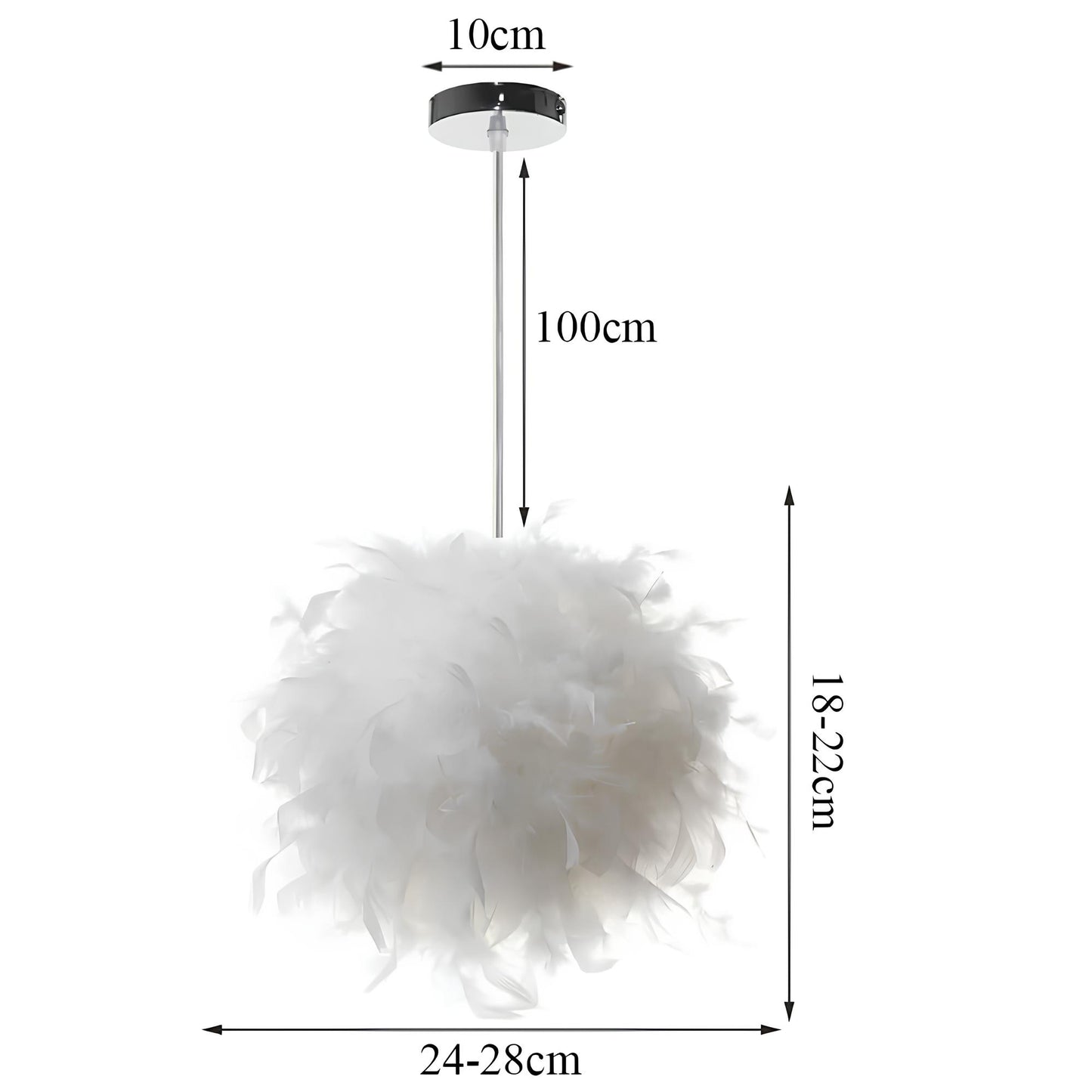 Suspension plume blanche – Luminaire moderne et chaleureux