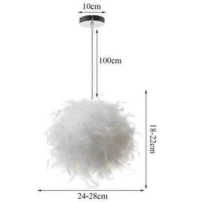 Suspension plume blanche – Luminaire moderne et chaleureux