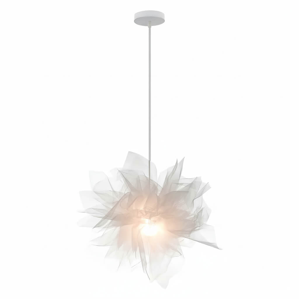 Suspension plume – Design aérien en noir ou blanc
