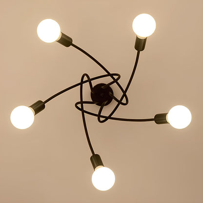 Suspension rétro en fer forgé